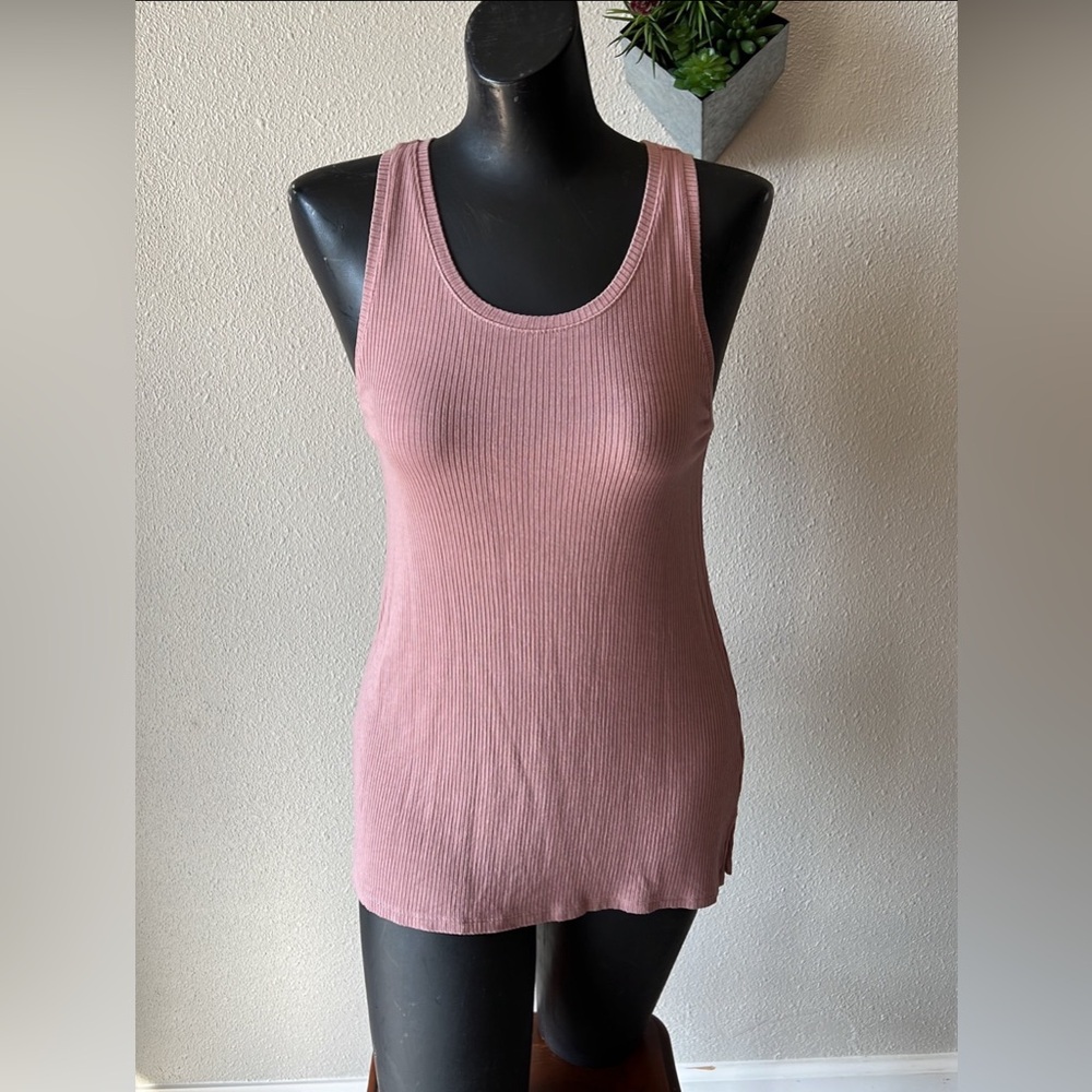 American Eagle Soft & Sexy XS Rib Tank Top Dusty Rose Pink Excellent Condition